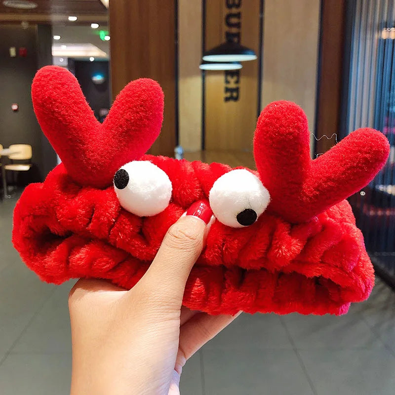 🎀 Soft Coral Fleece Bow Headband – Animal Ears & Turban Style 🎀