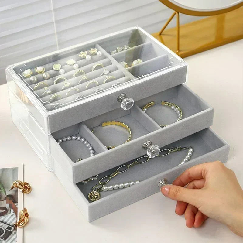 ✨ Acrylic Velvet Jewelry Organizer ✨
