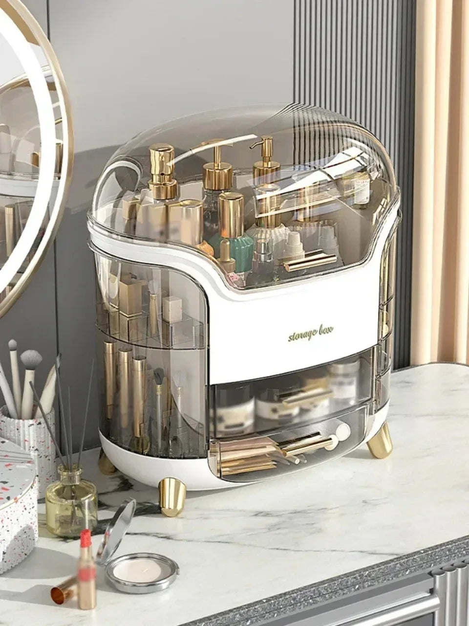 ✨ Transparent Desktop Makeup & Jewelry Organizer ✨